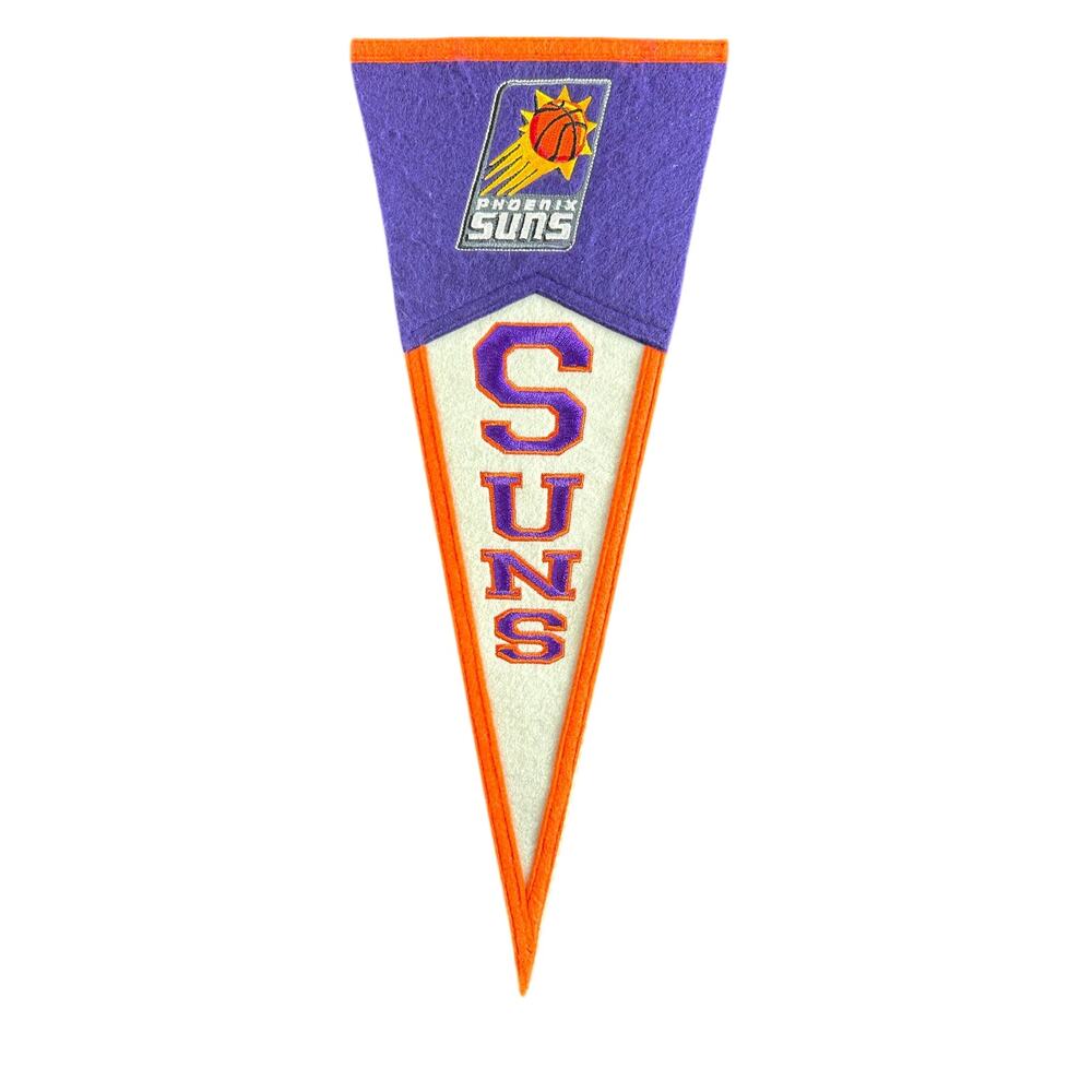 American Vtg Winning Streak- 90s Phoenix Suns- NBA Basket Mini Felt Flag- 15x6"